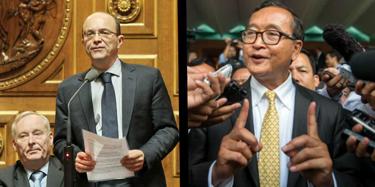 André Gattolin supports Sam Rainsy, main Cambodian opposition leader